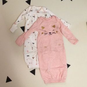 Carter’s baby girl sleeper gowns